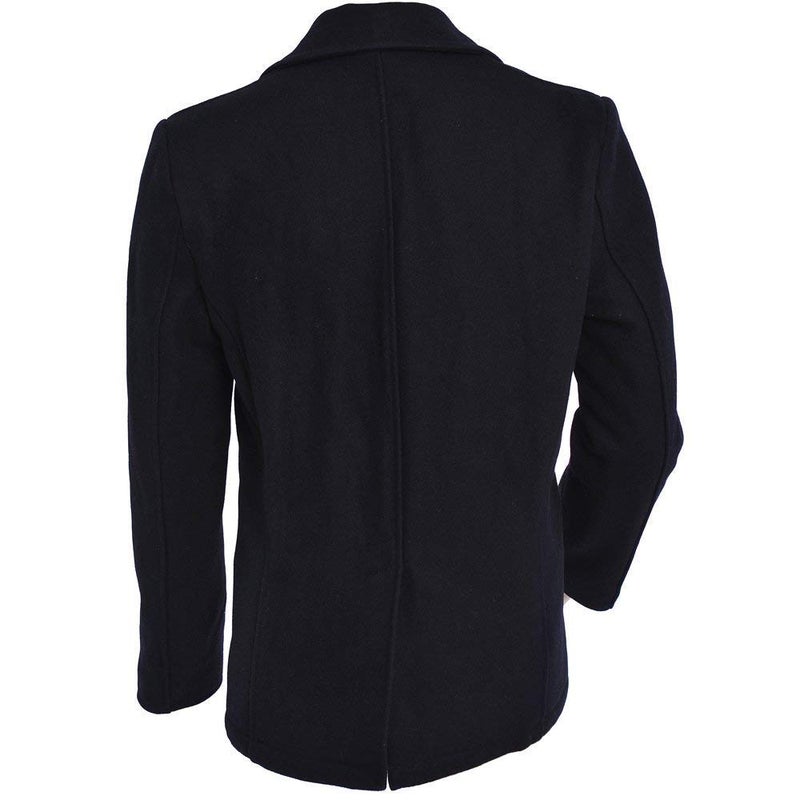 Seibertron Men's Woolen Coat US Navy Type 80% Wool USN Pea Coat Black 3XL - Image 3